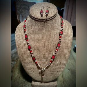 Sterling Beaded Necklace Set